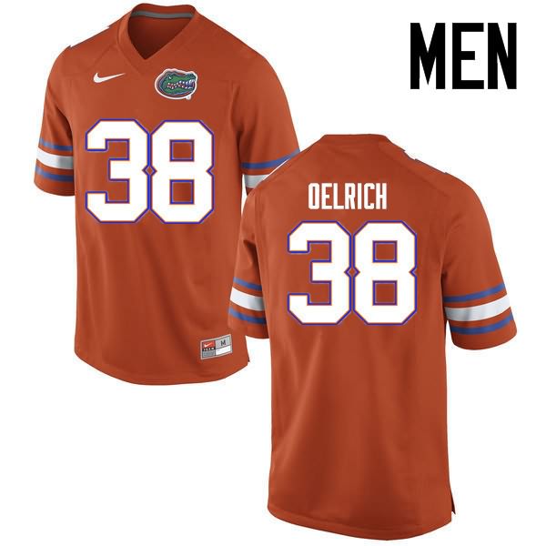 Men's NCAA Florida Gators Nick Oelrich #38 Stitched Authentic Nike Orange College Football Jersey NSO2665SC